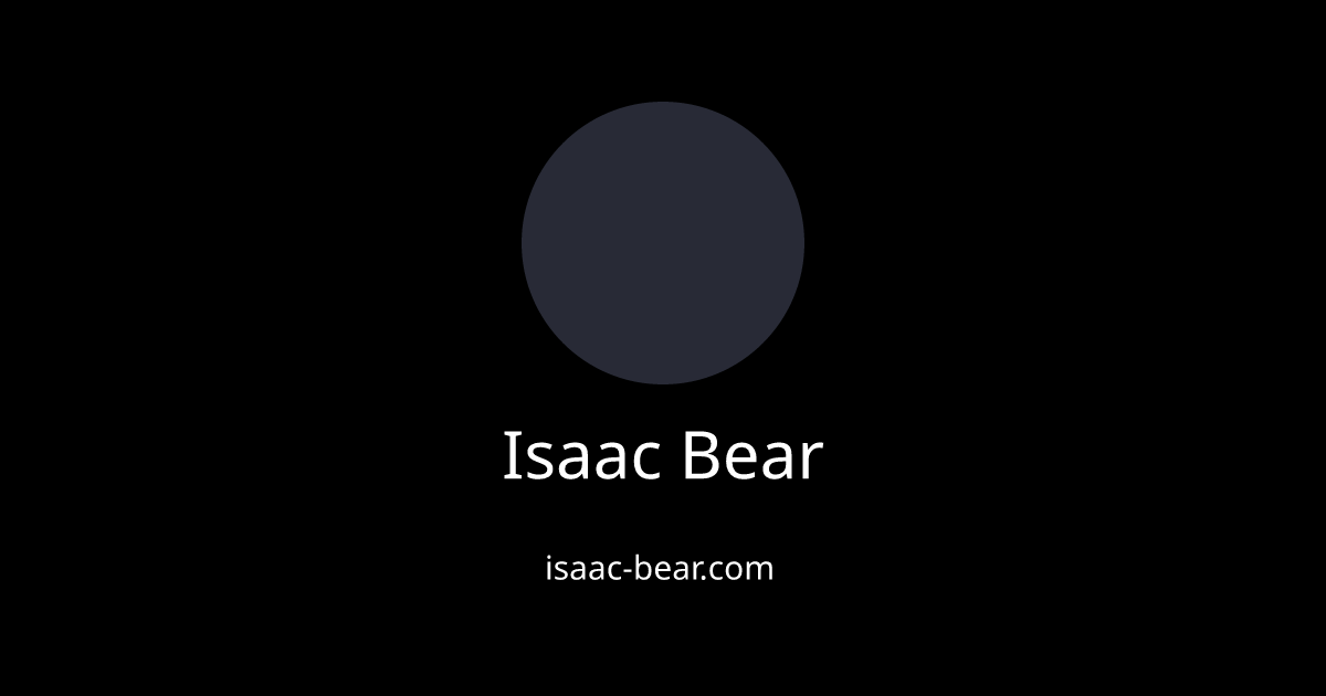 Isaac bear website